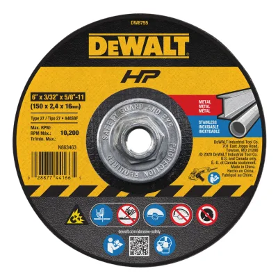 HP 6-IN. X 3/32-IN. X 5/8-IN.-11 T27 Cutting & Notching Wheel