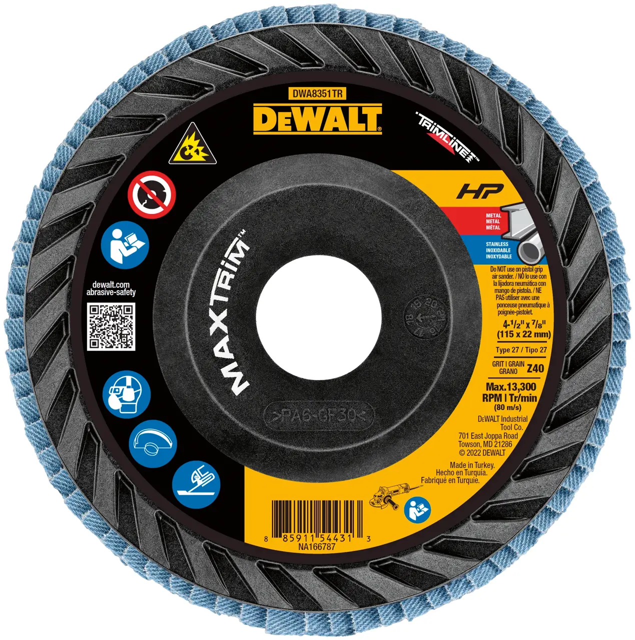 HP Maxtrim Trimmable Backer Flap Disc