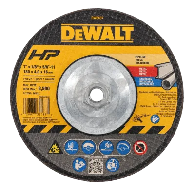 HP7-IN. X 1/8-IN. X 5/8-IN.-11 Metal Pipeline Grinding Wheel
