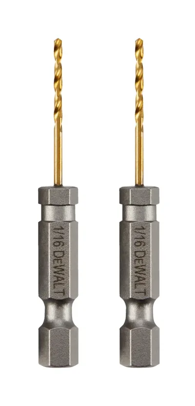 Impact ready 1/16-IN. Titanium nitride coating drill bits (2-Piece)
