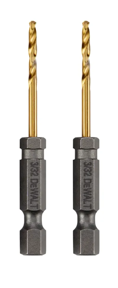Impact ready 3/32-IN. (2.4mm) titanium nitride coated twist drill bits (2-Pack)