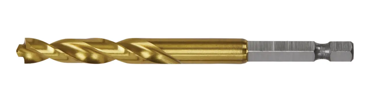 Impact ready titanium nitride coated drill bit, 9/32-IN.
