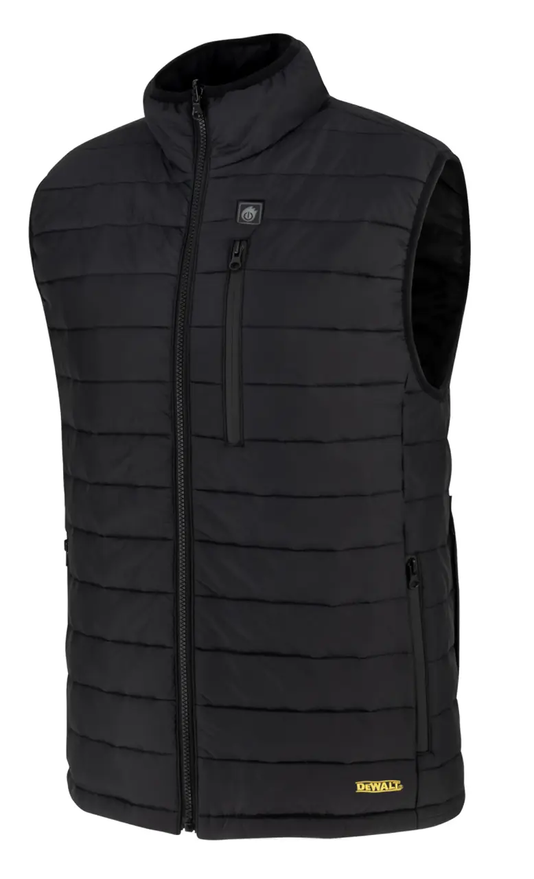 Men'S Heated Puffer Vest - Black - Size L - Kitted