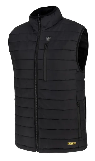 Men'S Heated Puffer Vest - Black - Size S - Kitted