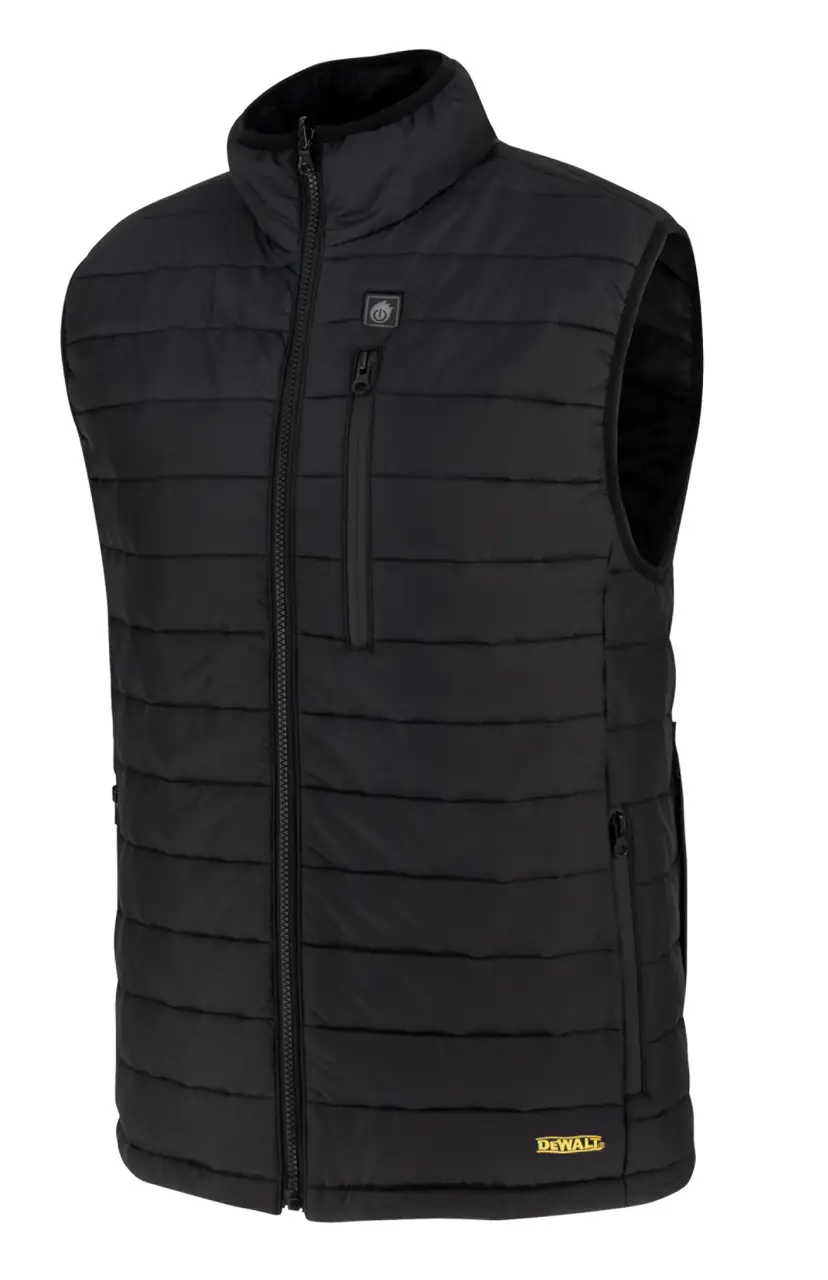 Men'S Heated Puffer Vest - Black - Size Xl - Kitted