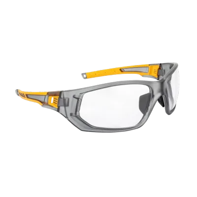 Miter Protective Eyewear - Gray/Yellow Frame, Clear Lens
