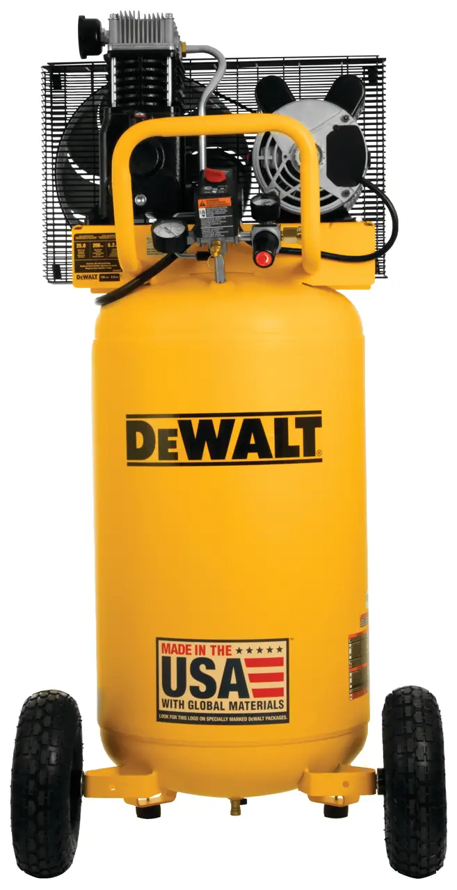 Oil Lubed Belt Drive Portable Vertical Electric Air Compressor (200 PSI) (25 Gal)