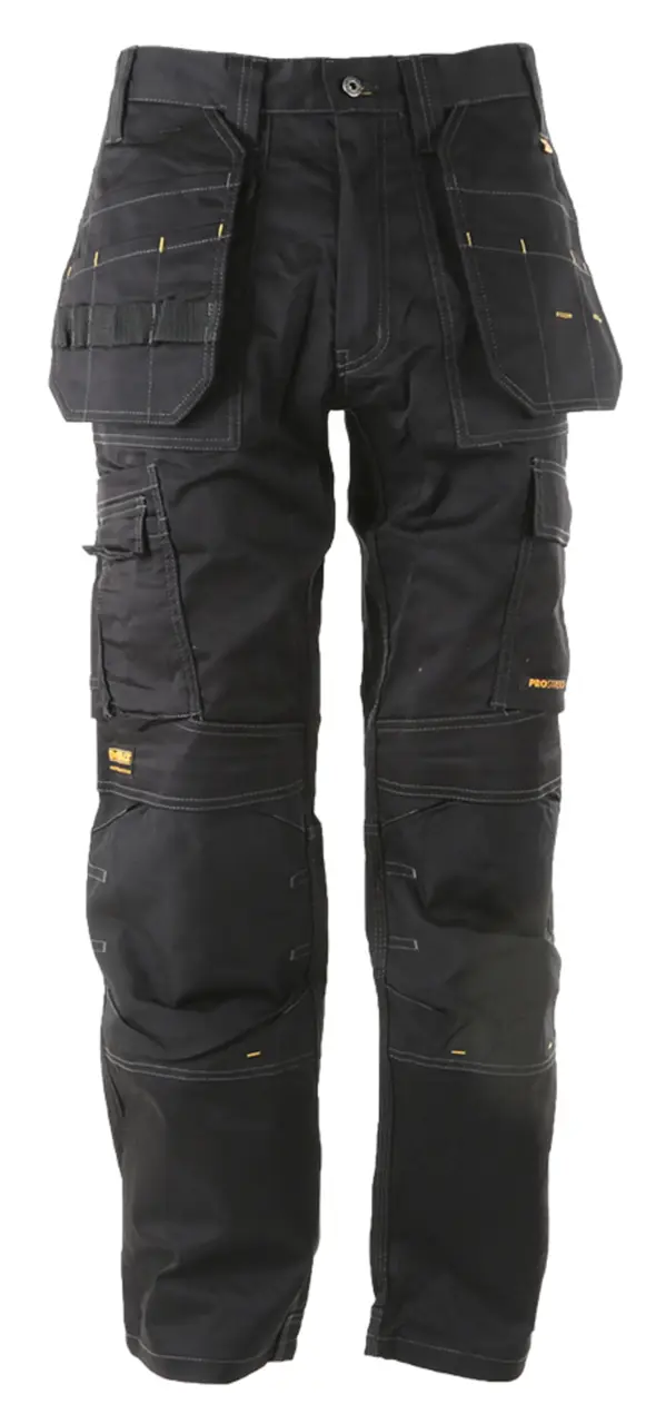 Protradesman Men'S Cottonpoly Stretch, Holster Pocket, Regular Fit Work Pants, Black