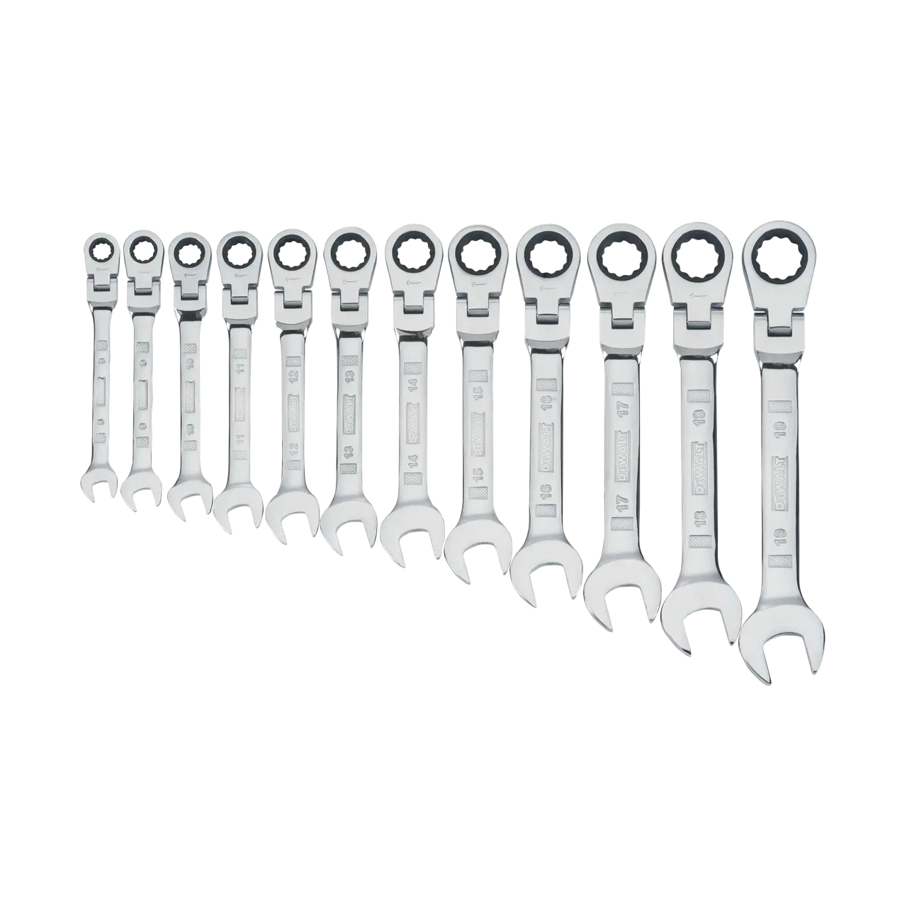 Ratcheting Wrench Set, mm, Flexible, 12-Piece (12-PC.)