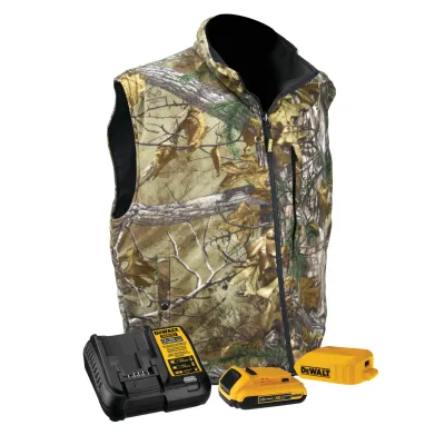 DEWALT Realtree xtra camouflage fleece heated vest kit DCHV085D1-XL