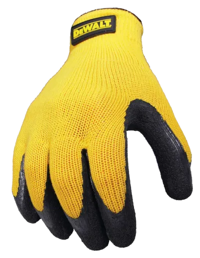 Texture rubber coated gripper glove