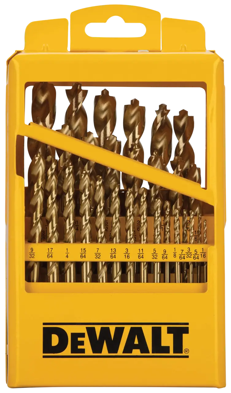Titanium nitride coated PILOT POINT drill bit set (29-Piece)
