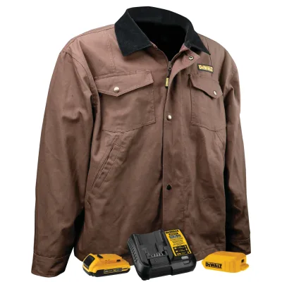 DEWALT Tobacco heated barn coat kit DCHJ083TD1-M