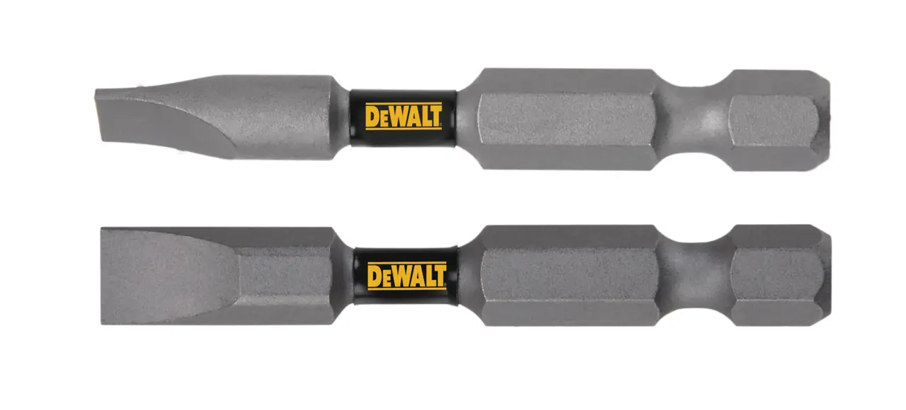 Tough Grip 2-Piece 2-IN. #6 Slotted #8 Slotted Power Screwdriving Bit Set