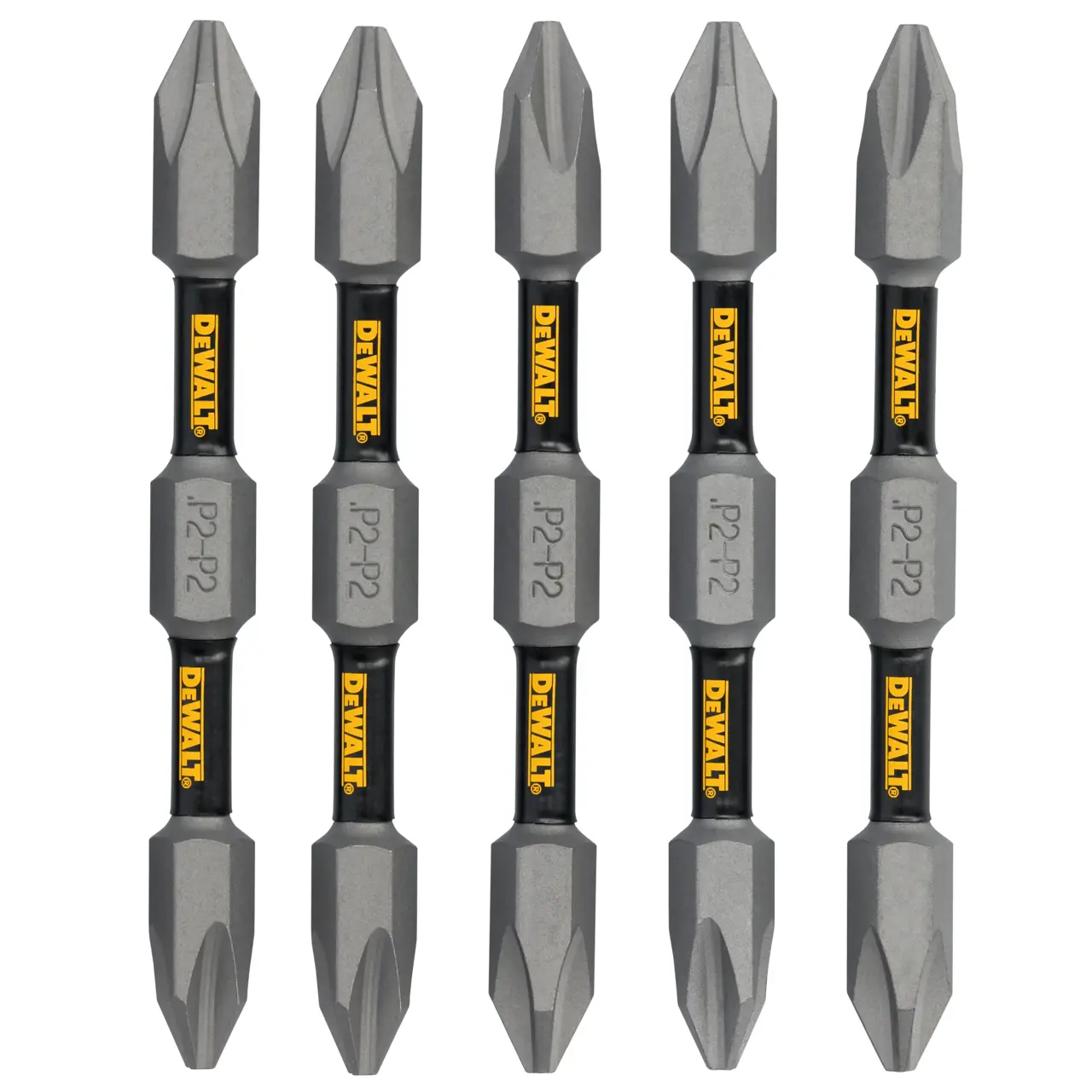 Toughgrip 2.75IN Phillips #2 Double Ended Bits 5PK