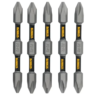 Toughgrip 2.75IN Phillips #2 Double Ended Bits 5PK