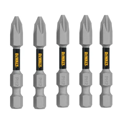 Toughgrip 2-IN. Phillips #2 5PK