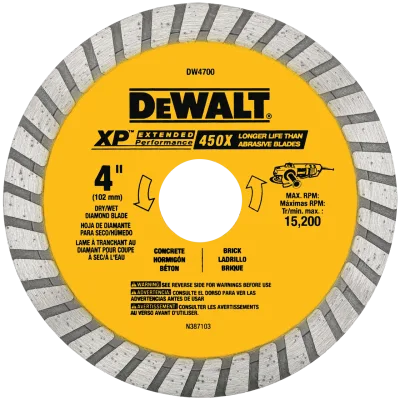 XP™ 4-IN. Wet/dry concrete/masonry turbo diamond blade
