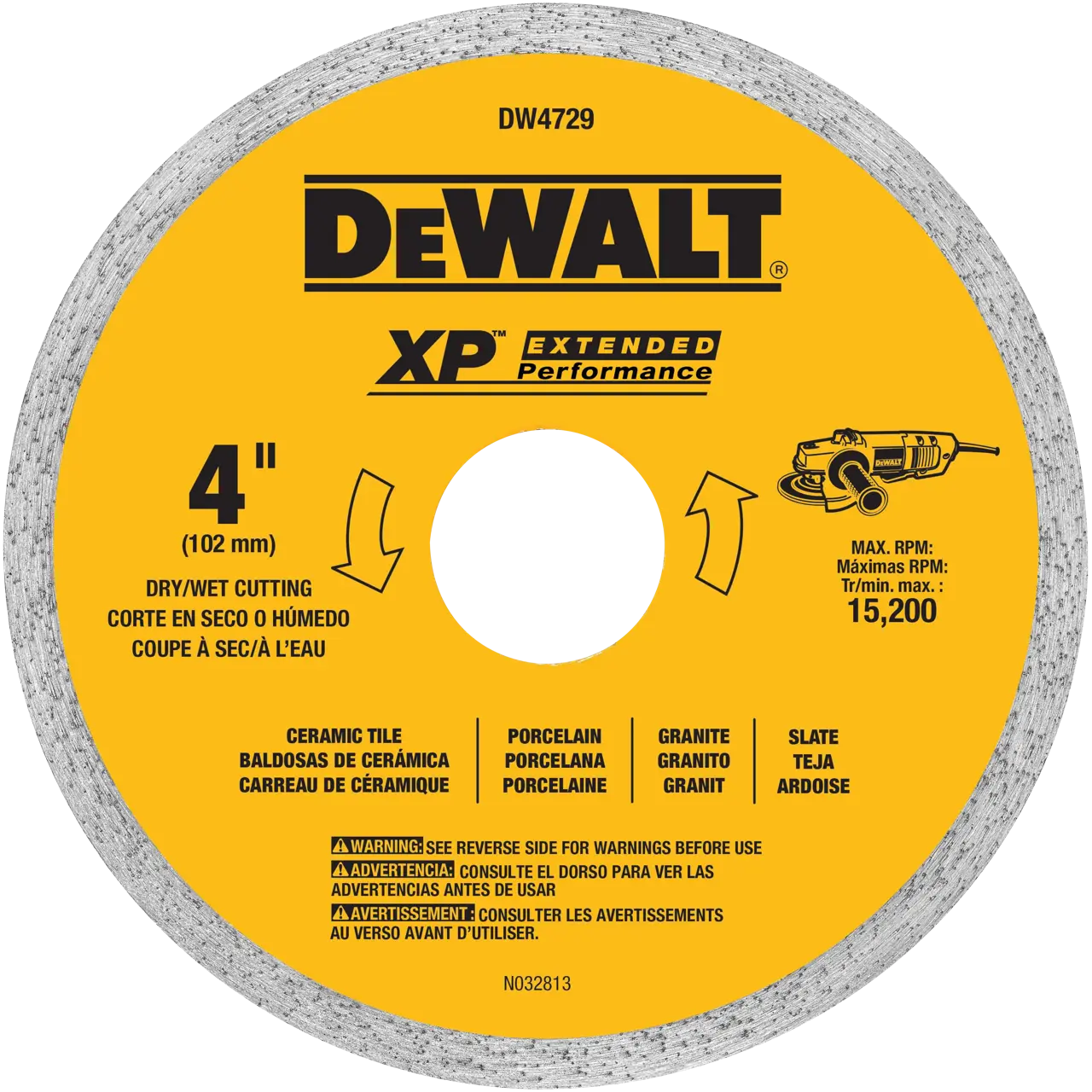 XP™ 4-IN. X 0.060-IN. Wet/Dry Tile Diamond Blade