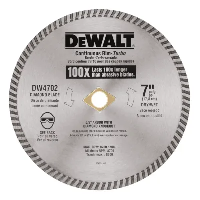 XP™ 7-IN. Wet/dry Turbo Diamond Blade for Concrete & Masonry