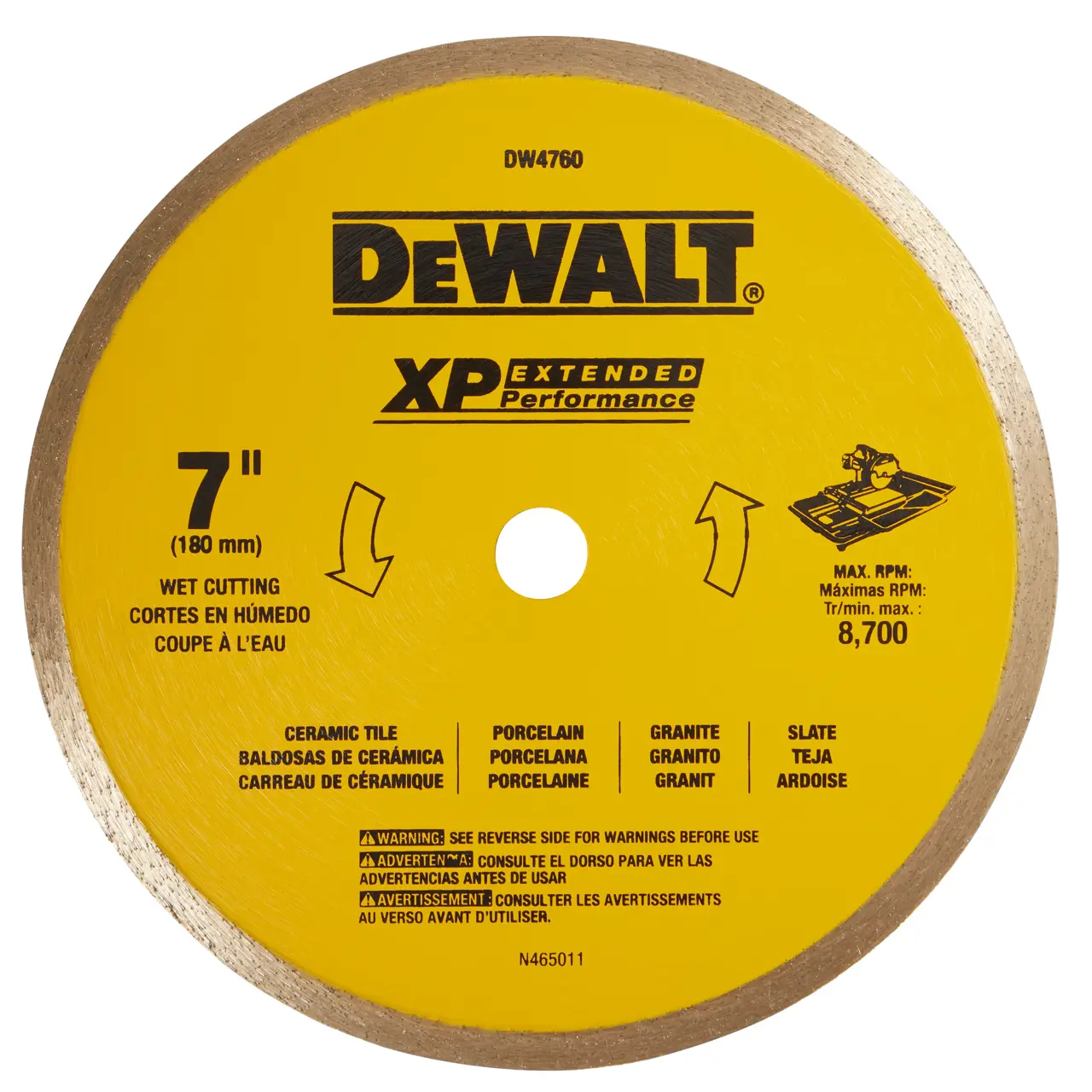 XP™ 7-IN. X 0.060-IN. Wet Cutting Ceramic Tile Diamond Blade