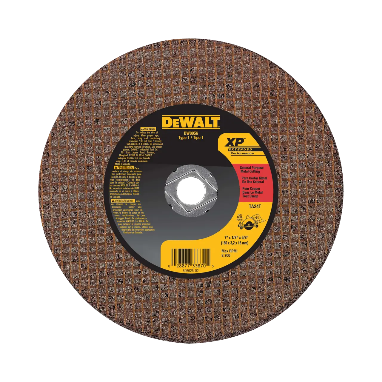 XP™ 7-IN. X 1/8-IN. X 5/8-IN. T1 Ceramic Metal Cutting Wheel