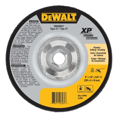 XP™ 9-IN. X 1/8-IN. X 5/8-IN.-11 ceramic pipeline cutting & grinding wheel