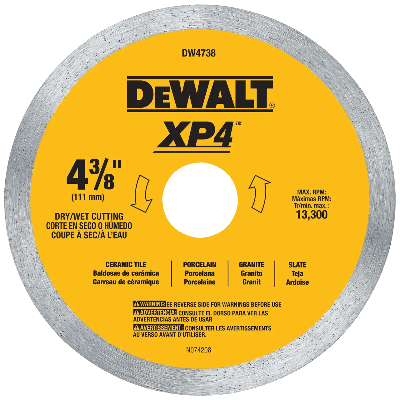XP4 4-3/8-IN. Wet/Dry Porcelain Tile Diamond Blade