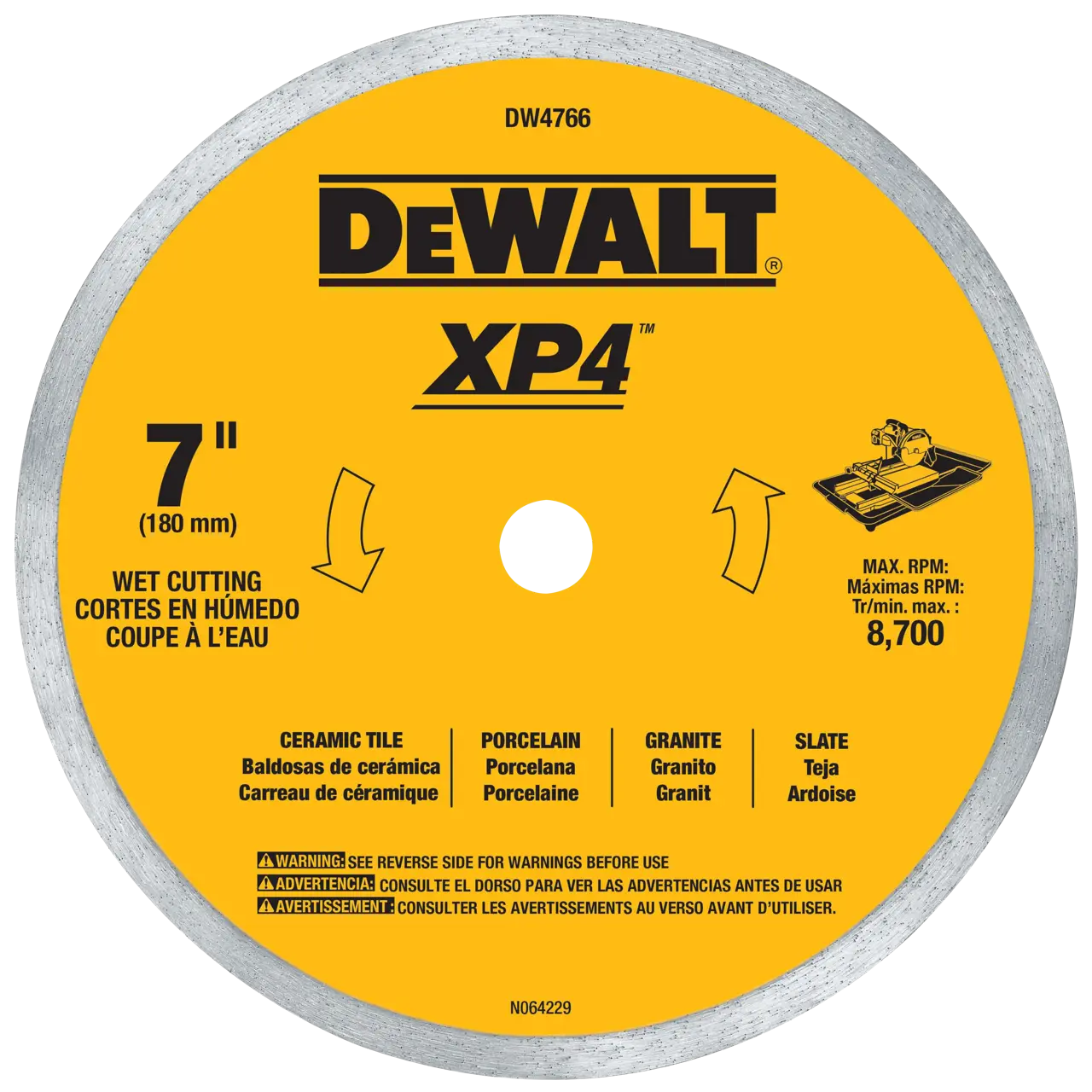 XP4 7-IN. X 0.060-IN. Wet Cutting Porcelain Tile Diamond Blade