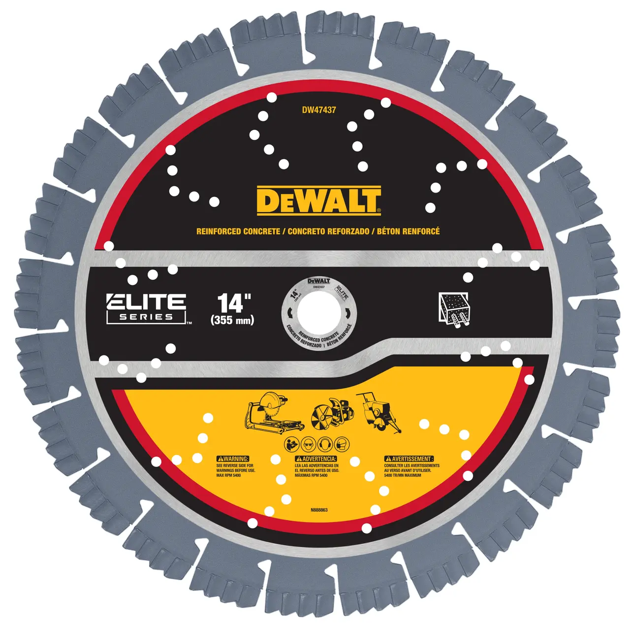 XP7 14-IN. Reinforced Concrete Segmented Diamond Blade