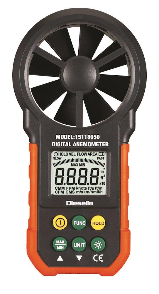 Diesella 15118050 Air Velocity Meter with fan