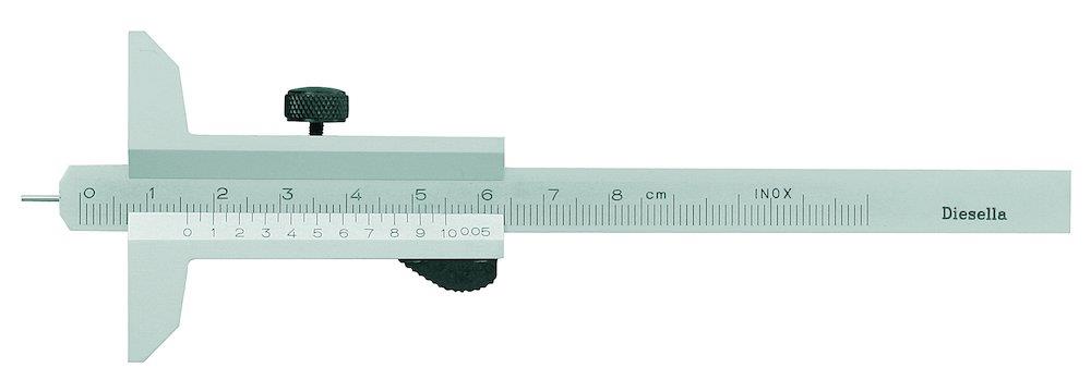 Diesella Depth Gauge with measuring pin - 0-80 mm, 0,05mm