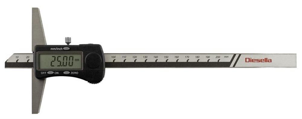 Diesella Digital Depth Gauge - 0-200, 0,01mm