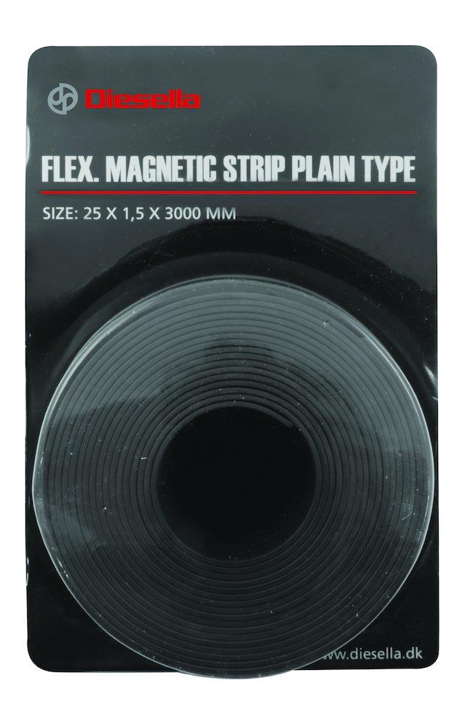 Diesella Magnetic Tape without adhesive grey - 3000mm, 25mm, 1.5mm