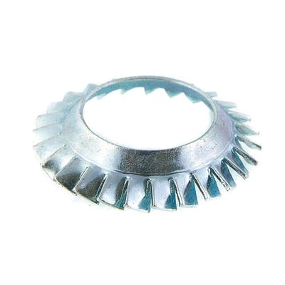 DIN 6798V External-Tooth Star Washer, Electro-Galvanised - M4, 500 pcs