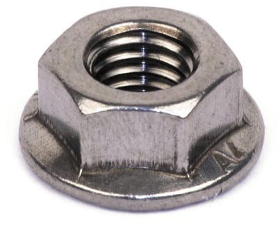 DIN 6923S Flange Nut with serration stainless A2 - M6, 500PCS