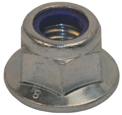 DIN 6926 Flanged Lock Nut M10, Electro-Galvanised FZB, 100 pcs