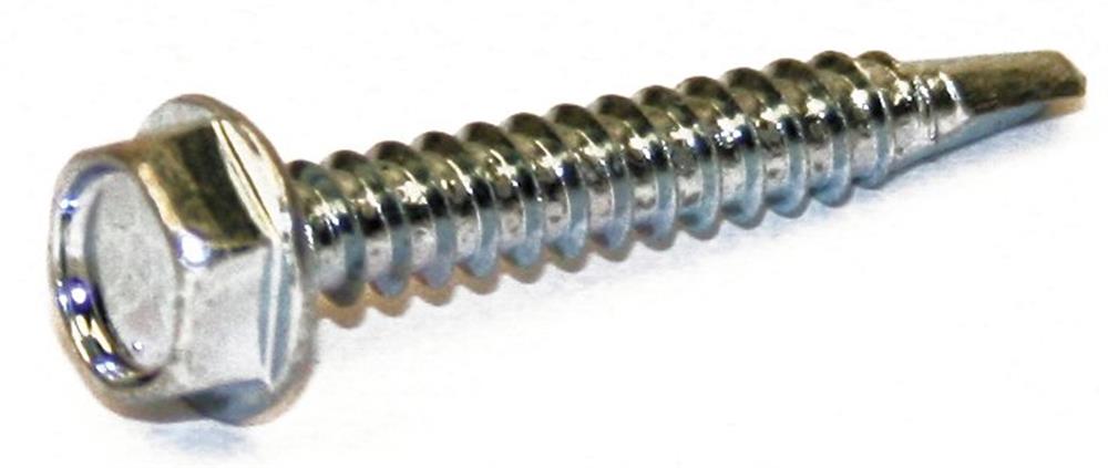 DIN 7504K Drill Screw external hex electro-galvanised FZB w/flange - 6.3mm, 19mm