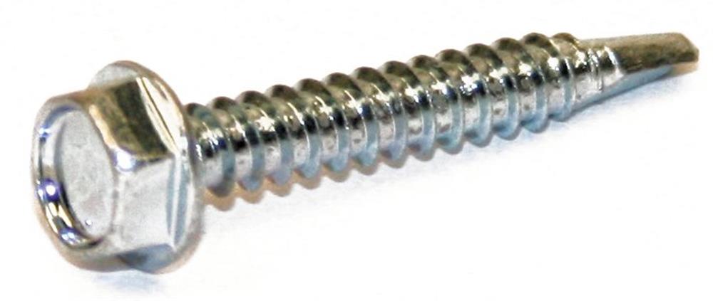 DIN 7504K External Hex Flanged Self-Drilling Screw 6.3 x 25 mm, Electro-Galvanised
