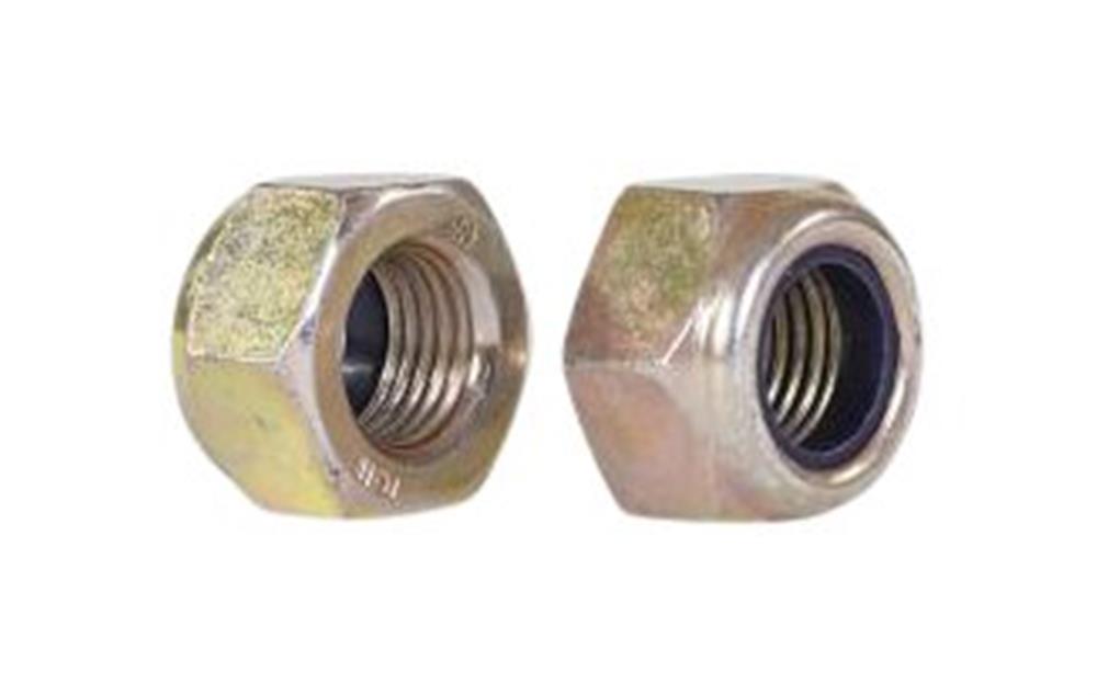 DIN 985 Lock Nut M18 × 1.5 Fine Thread, Zinc-Plated Yellow Chromated, Class 6/8, 50 pcs (10985MF18155)
