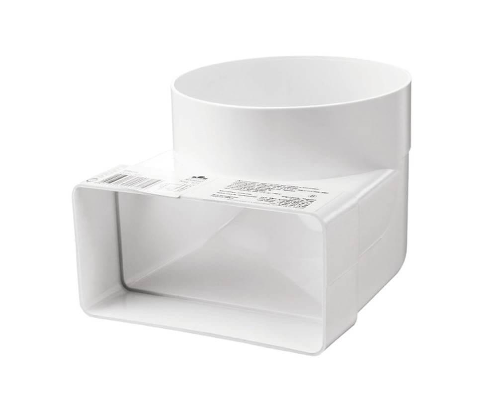 Duka Bend flat duct/round - 90°, 100mm