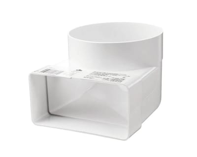 Duka Bend flat duct/round - 90°, 100mm