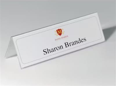 Durable Desk Nameplate - 297mm, 105mm