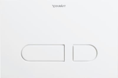 Duravit DuraSystem Flush Plate - Front Actuation, White, Dual-Flush, Mechanical