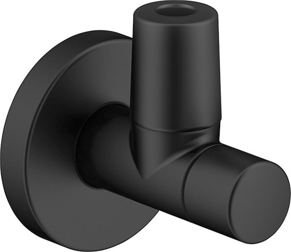 Duravit Stop Valve 1/2" Matte Black with 3/8" Outlet