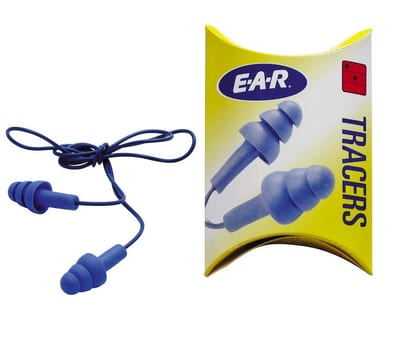 E.A.R tracers metalsporbar Earplugs - 32DB, Thermoplastic elastomer, blue/black