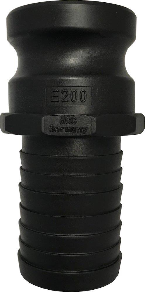 E Cam coupling PP Hose Spigot han - 100mm, 4"