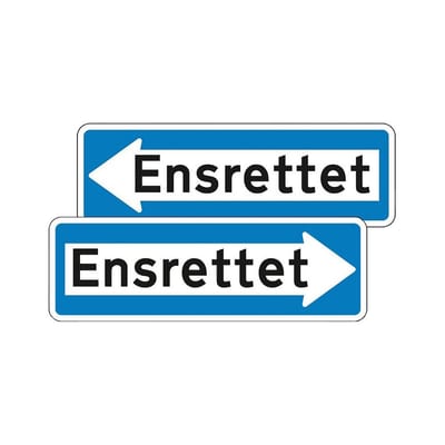 E19.1 Information Sign one-way double E19.1 - 80cm, 30cm