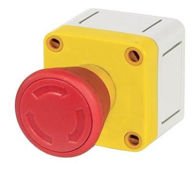 Elfin C0606-5GFAS Emergency Stop Box - C06, without Text, 1NC, yellow