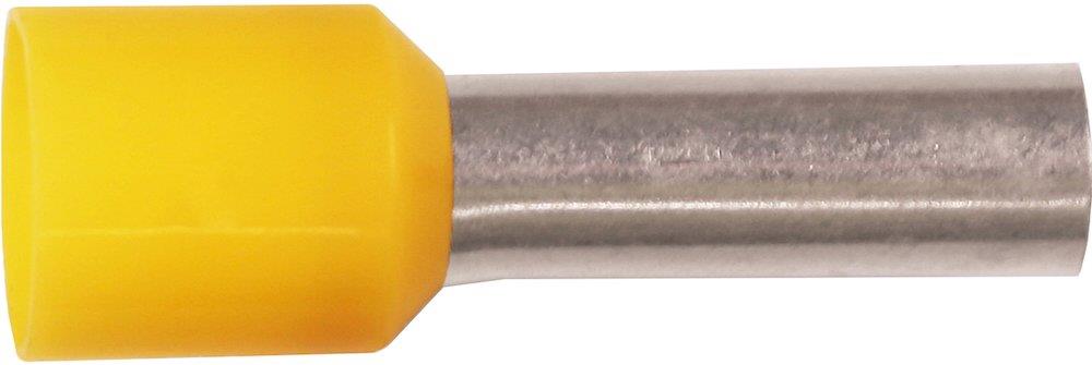 Elpress A6-12ETD Terminal Tube - 6 mm², Insulated, PP-Cu ( Polypropylene / copper ), yellow